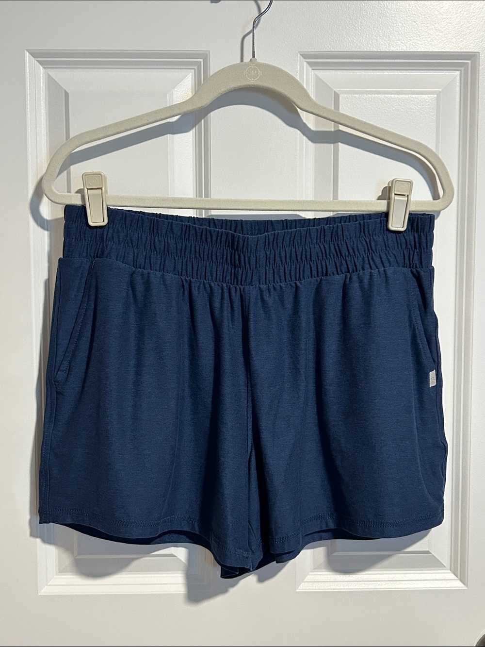 Athletic Works ButterCore Navy Elastic-Waist Knit Shorts Women's Large